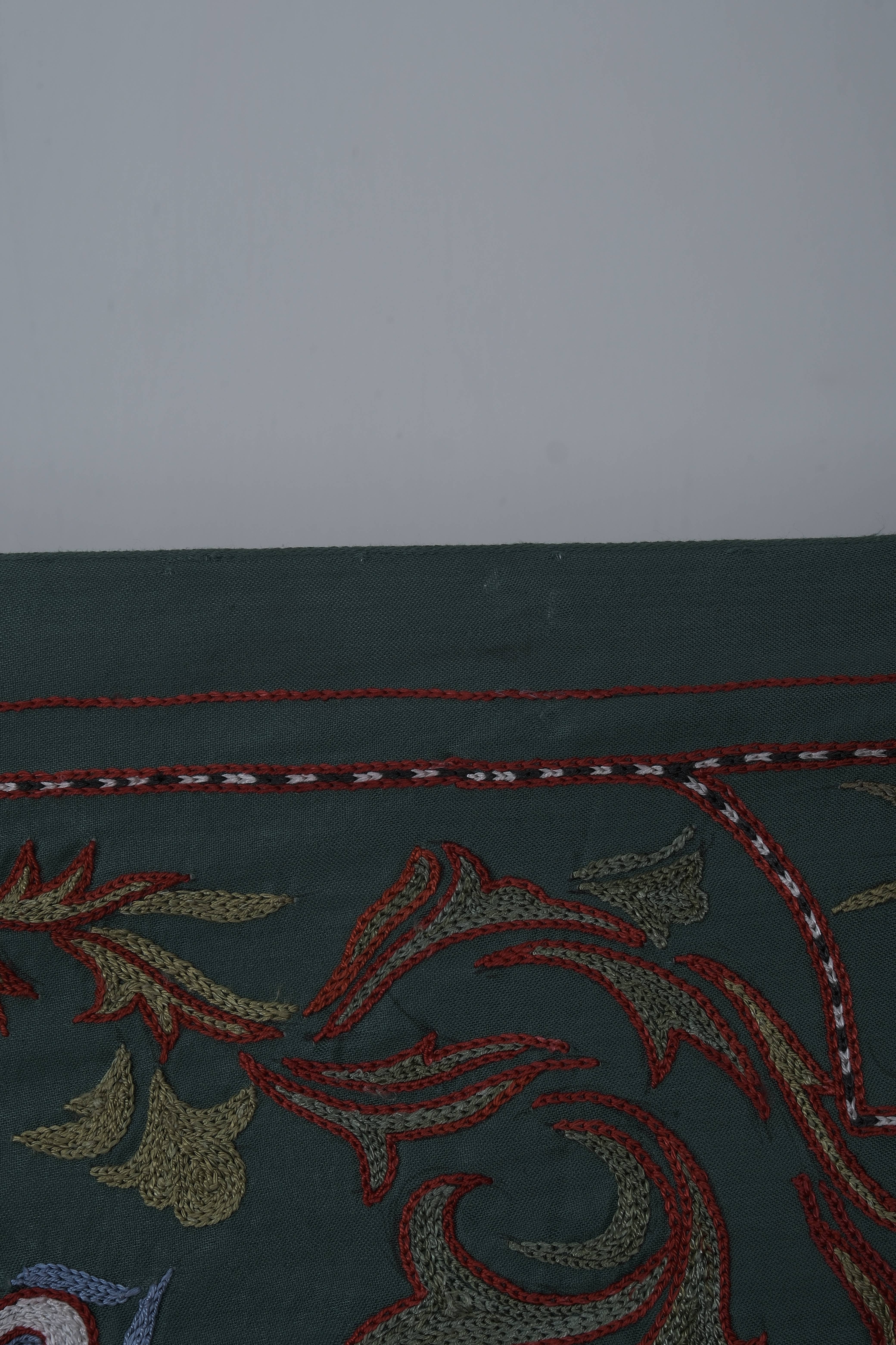 Peacock Suzani Wall Hanging & Bedspread | 1'9'' x 6'