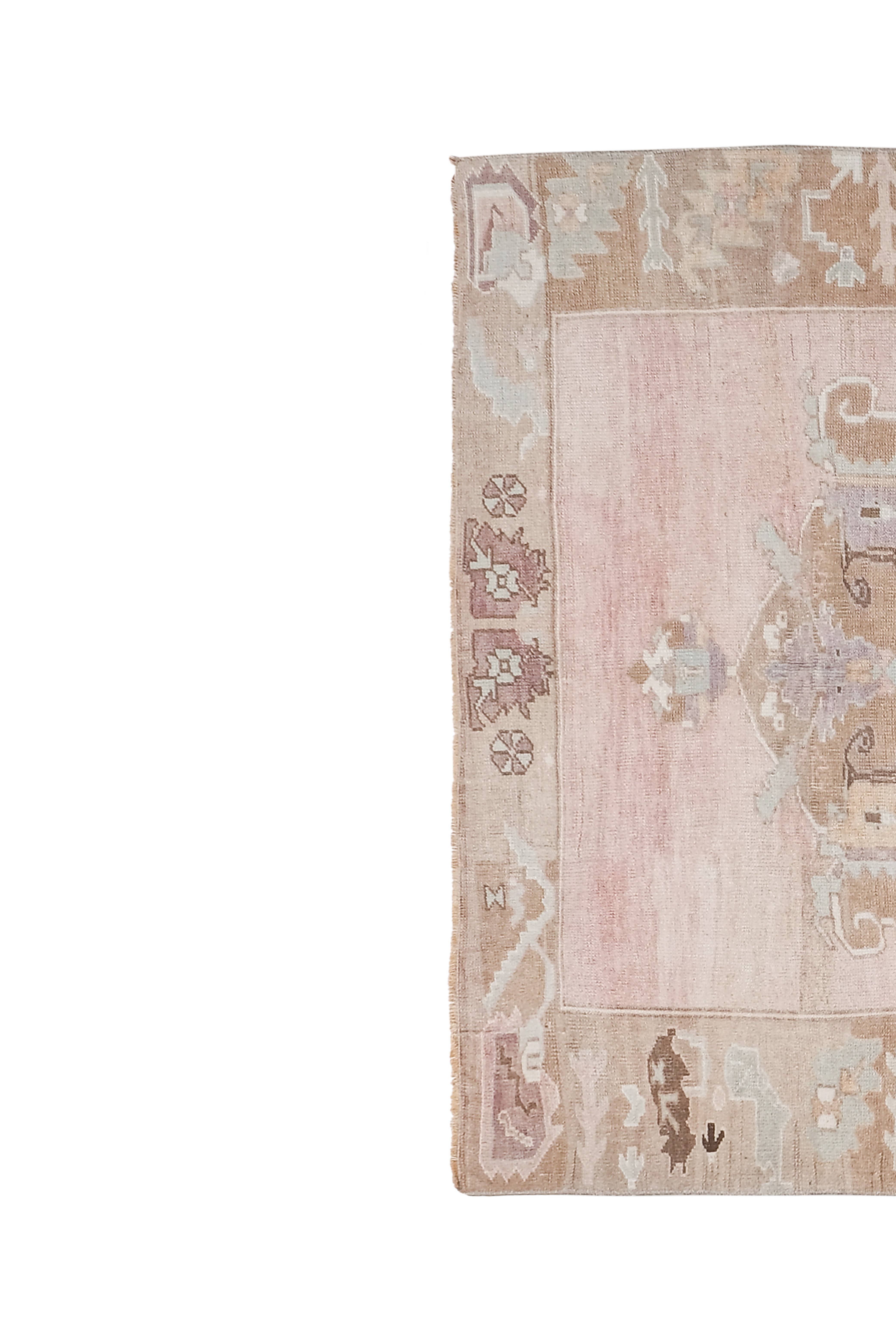 Vintage Turkish Karapinar Runner Rug 5'1'' x 12'2''