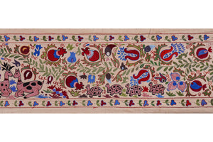 Hand-Embroidered Suzani Table Runner 1'8'' x 6'3''