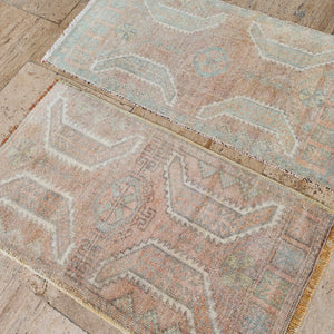 Vintage Turkish Yastik Rugs Set of 2 | 20'' x 37''