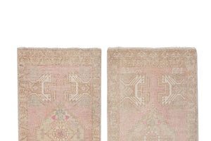 Vintage Turkish Yastik Rugs Set of 2 | 20'' x 39''