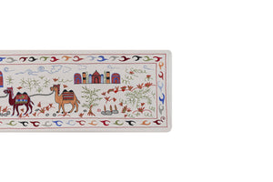 Hand-Embroidered Vintage Textile | 3'5'' x 6'4'' Camel