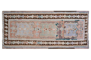 Vintage Turkish Kilim Rug 5'1'' x 11'10''