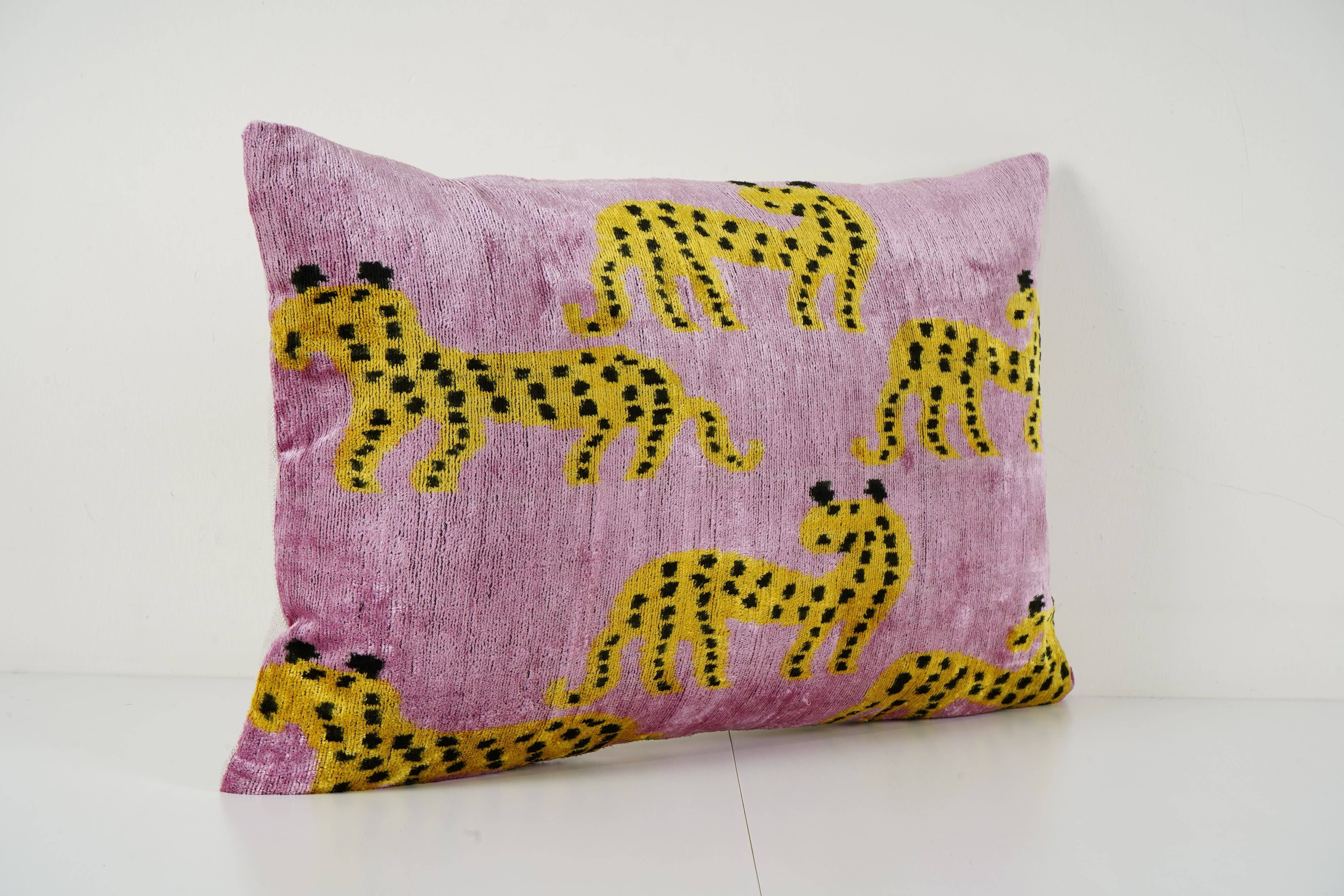 Silk Ikat Velvet Pillow Cover | 16'' x 24''