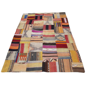 Vintage Turkish Kilim Rug 4'10'' x 6'6''