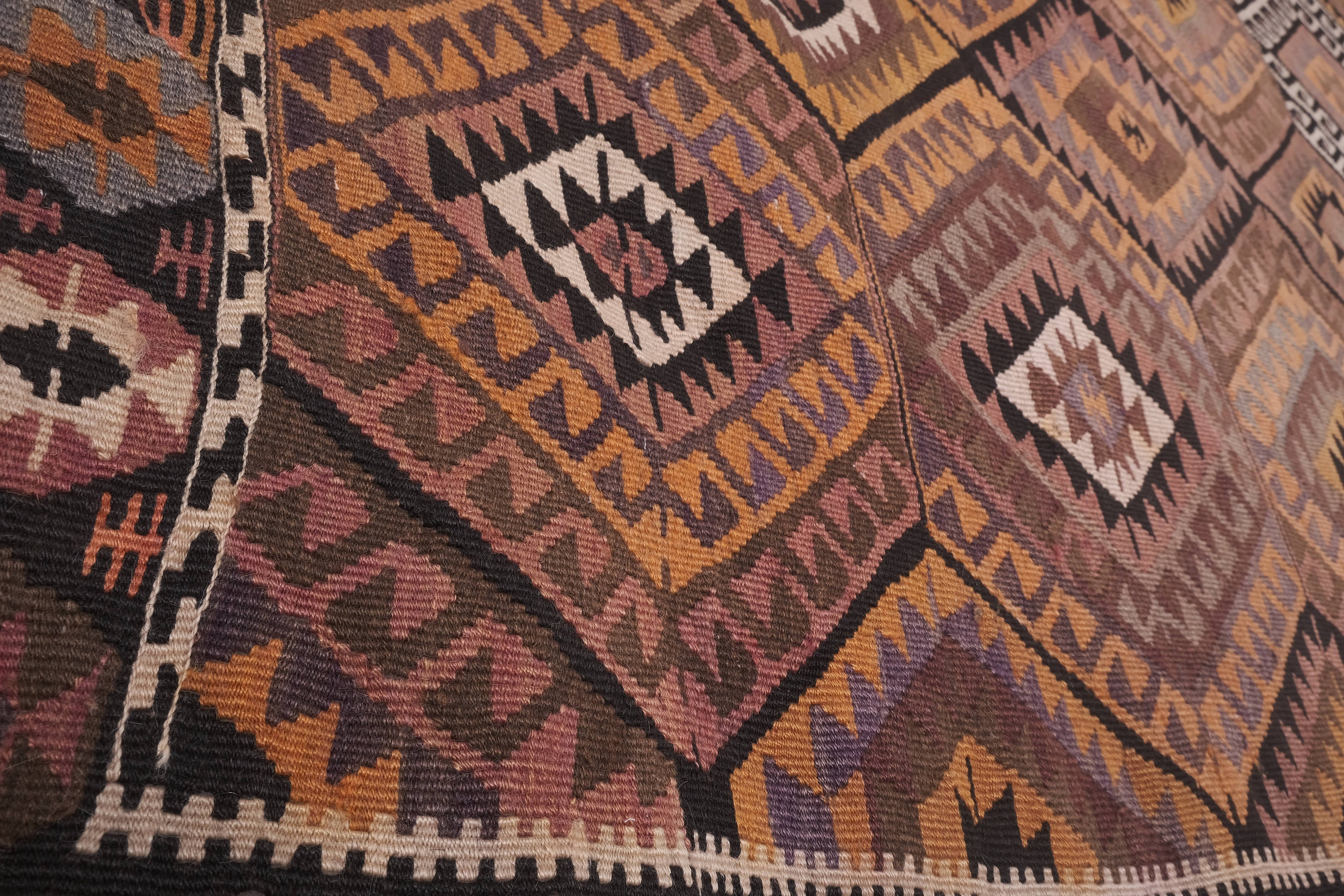 Vintage Kars Kilim Rug 4'4'' x 11'10''