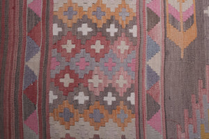 Vintage Turkish Kilim Runner 2'4'' x 23'4''