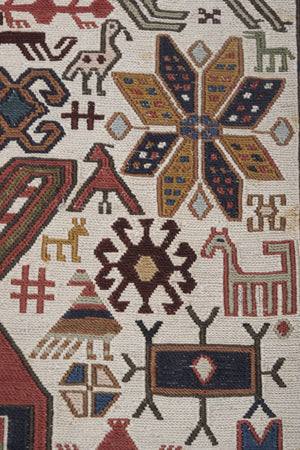 Vintage Turkish Soumac Rug 3'4'' x 6'4''