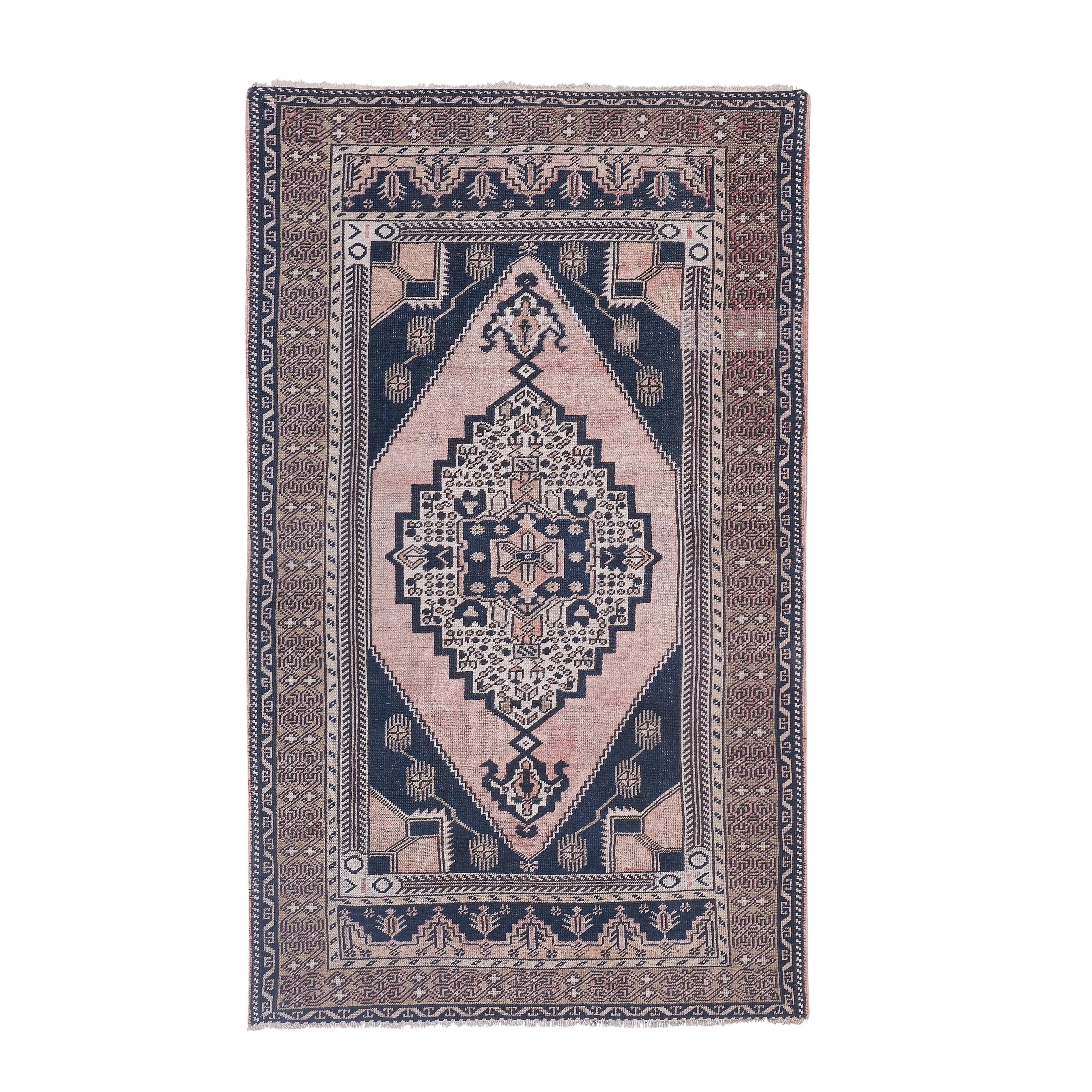 Vintage Turkish Konya Rug 4' x 6'9''