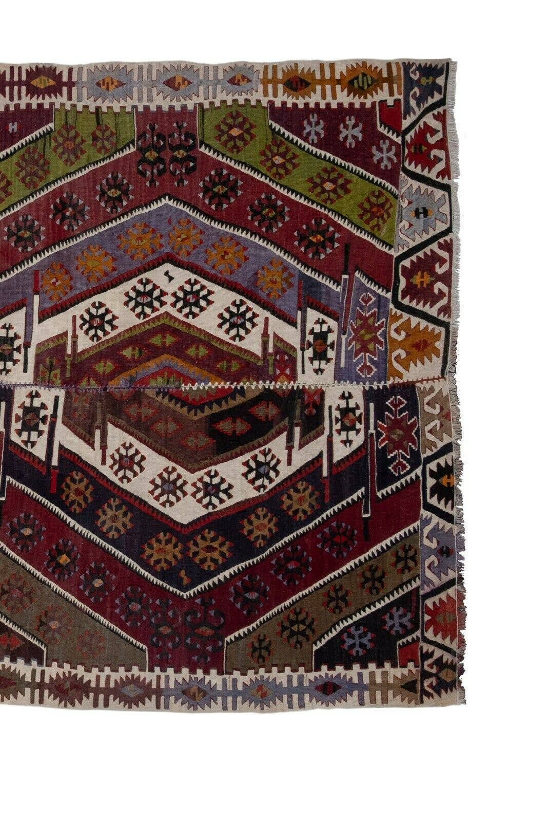 Vintage Turkish Kilim Runner 2'6'' x 12'6''