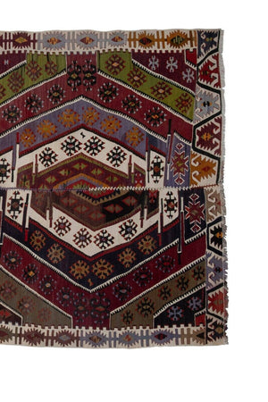 Vintage Turkish Kilim Runner 2'6'' x 12'6''