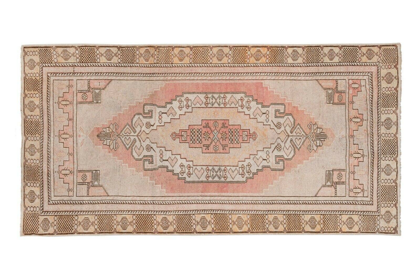 Vintage Turkish Konya Rug 3'10'' x 7'5''