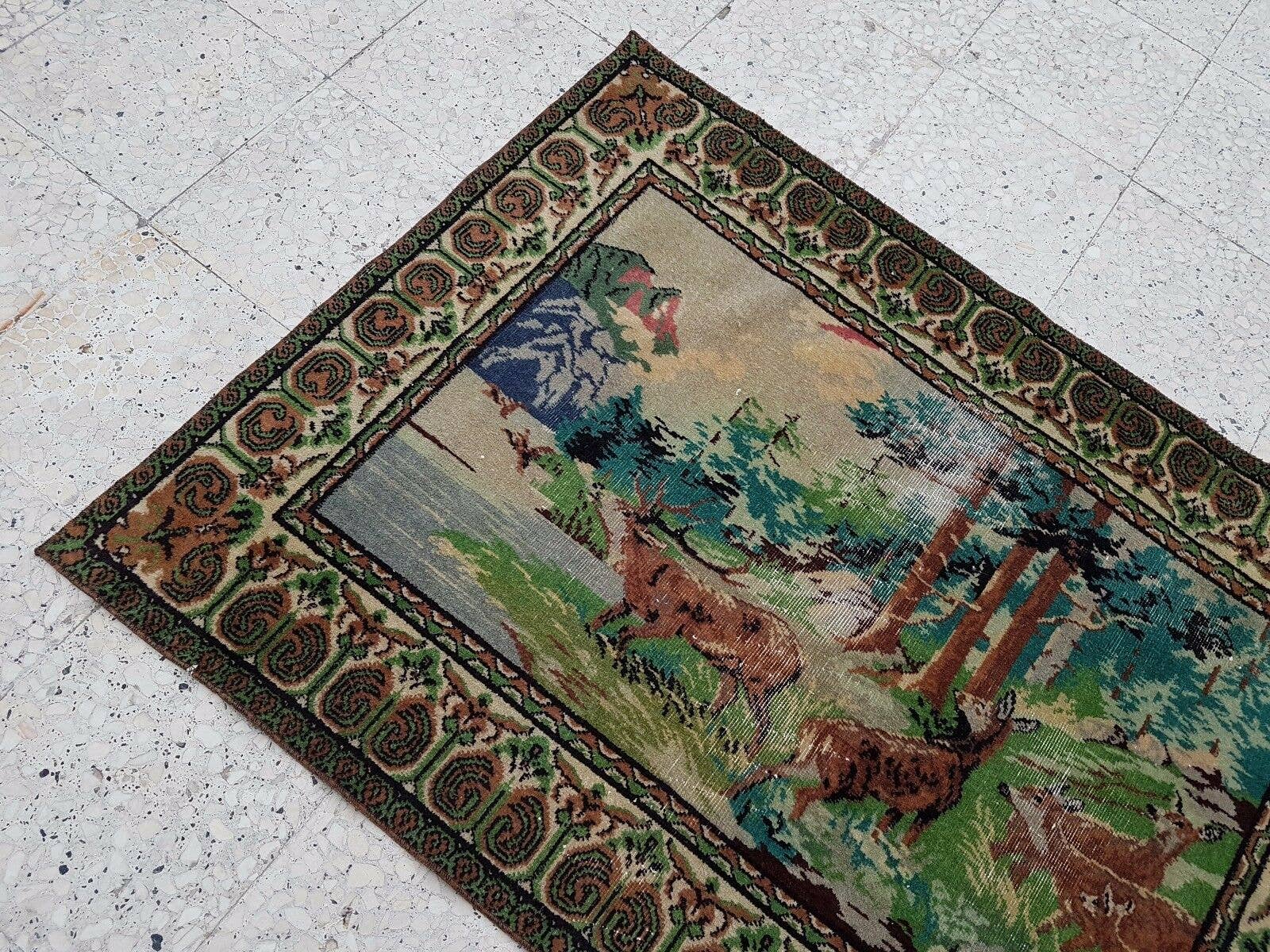 Vintage Turkish Rug 38'' x 52''