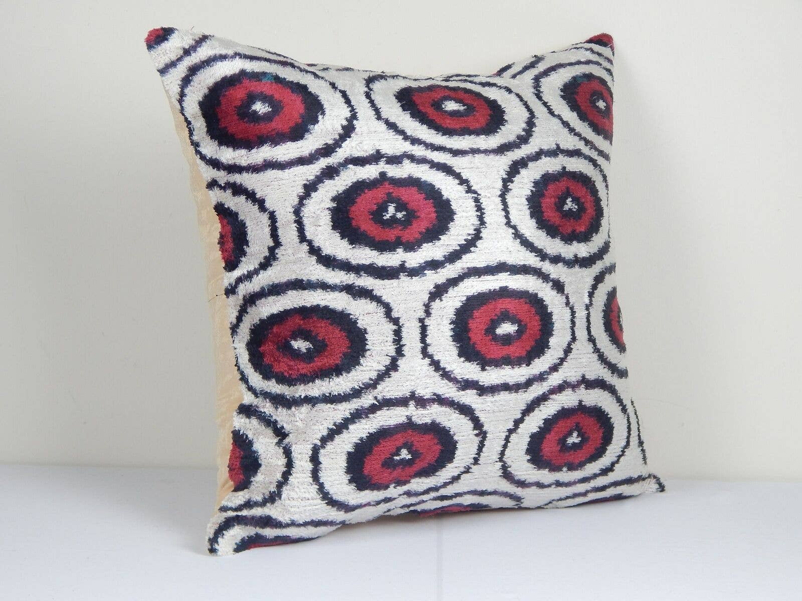 Silk Ikat Velvet Pillow Cover | 18'' x 18''