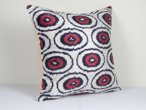Silk Ikat Velvet Pillow Cover | 18'' x 18''