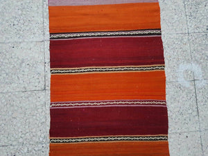 Vintage Turkish Kilim Runner 2'3'' x 8'8''