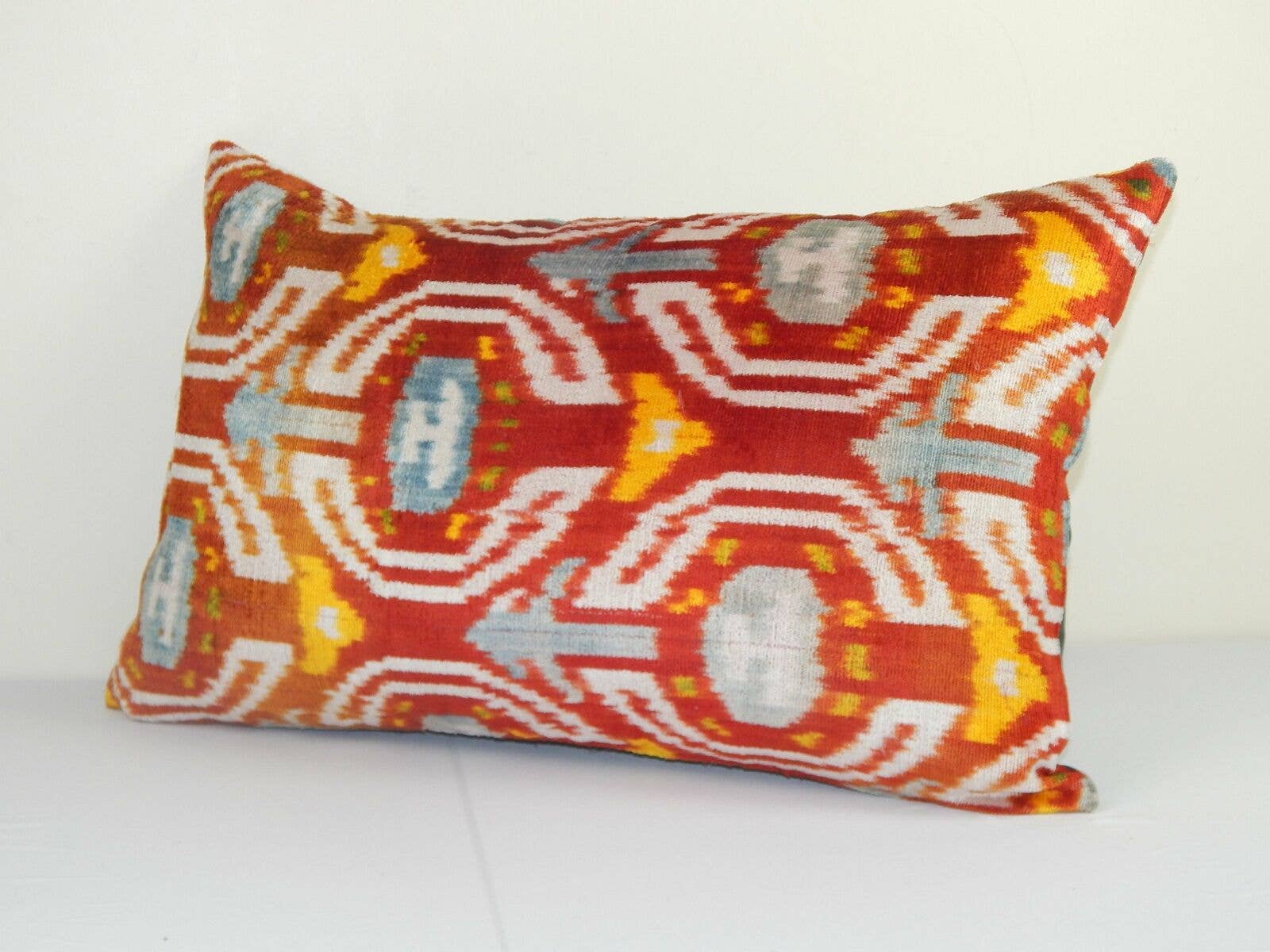 Silk Ikat Velvet Pillow Cover | 16'' x 24''