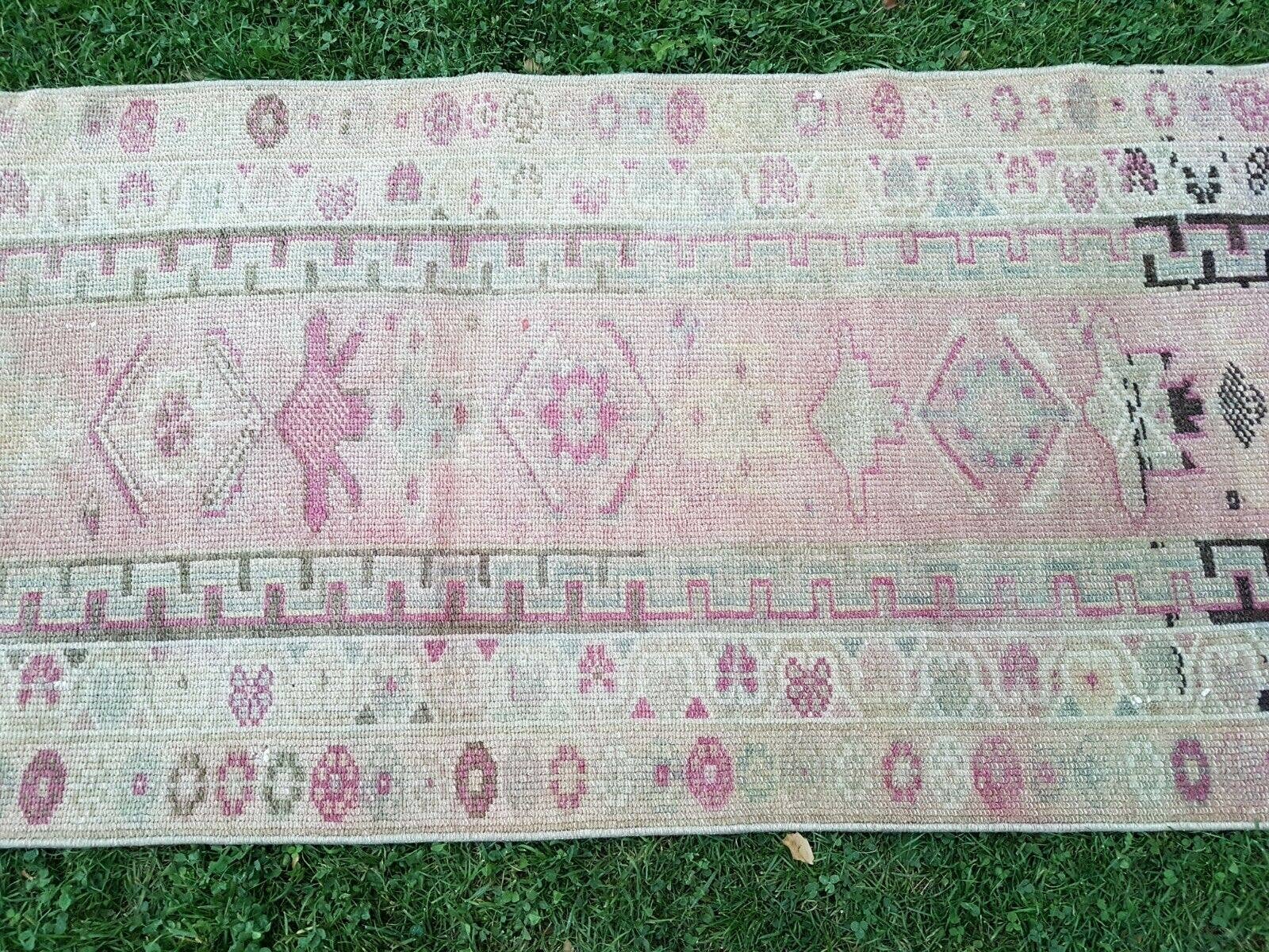Vintage Kurdish Runner Rug 2'9'' x 13'