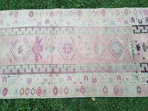 Vintage Kurdish Runner Rug 2'9'' x 13'