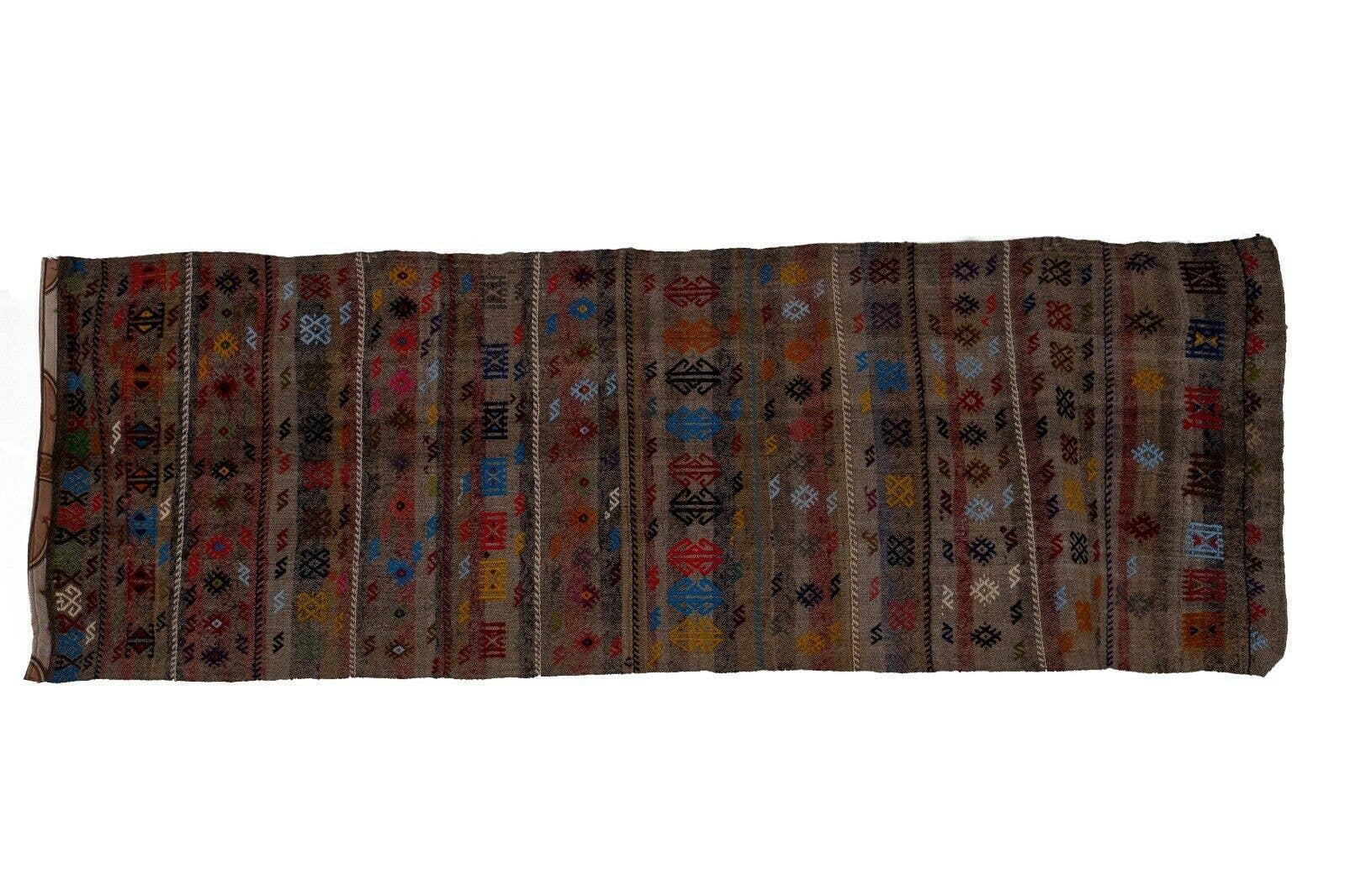 Vintage Turkish Kilim Runner 3'3'' x 9'3''