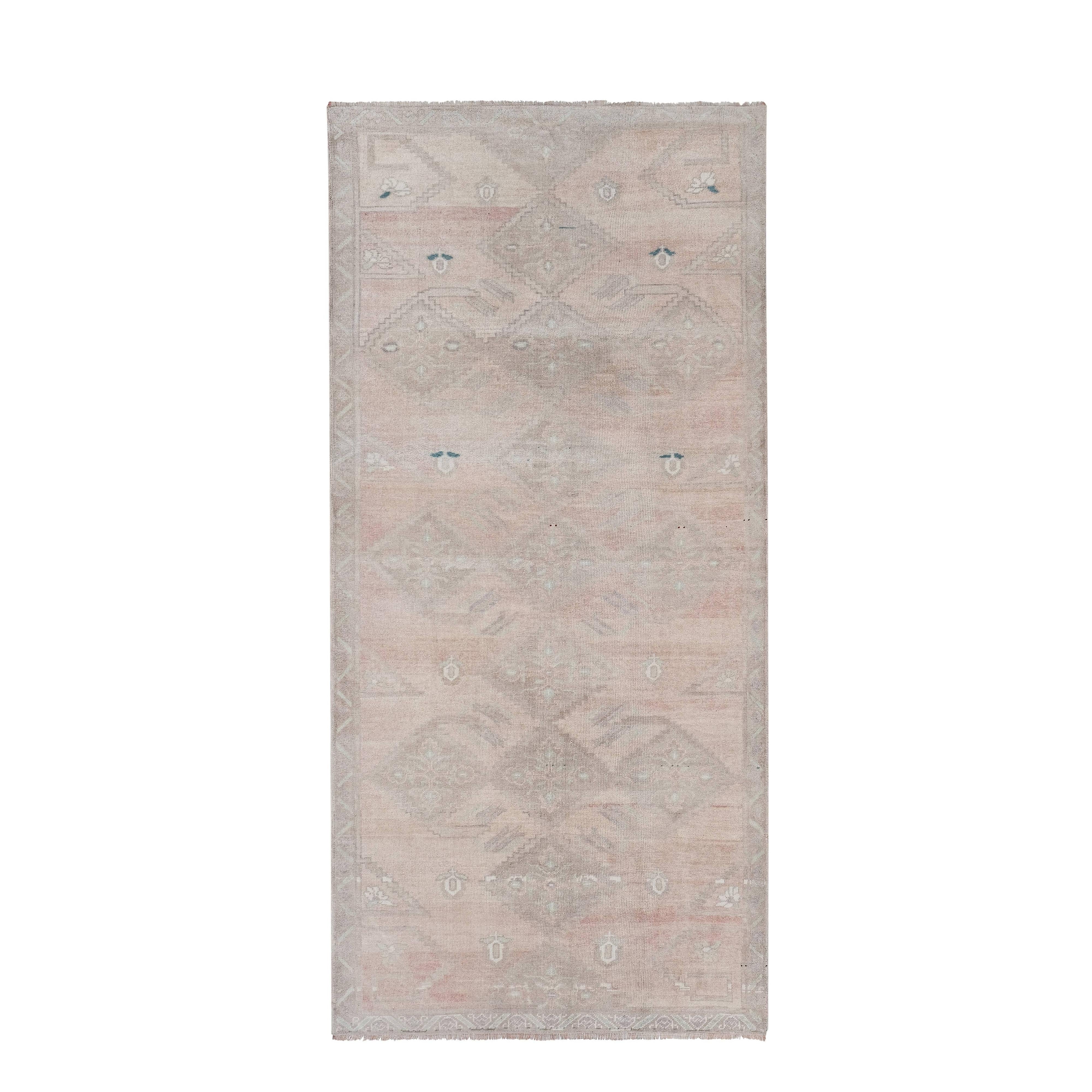 Vintage Turkish Karapinar Rug 4'10'' x 10'6''
