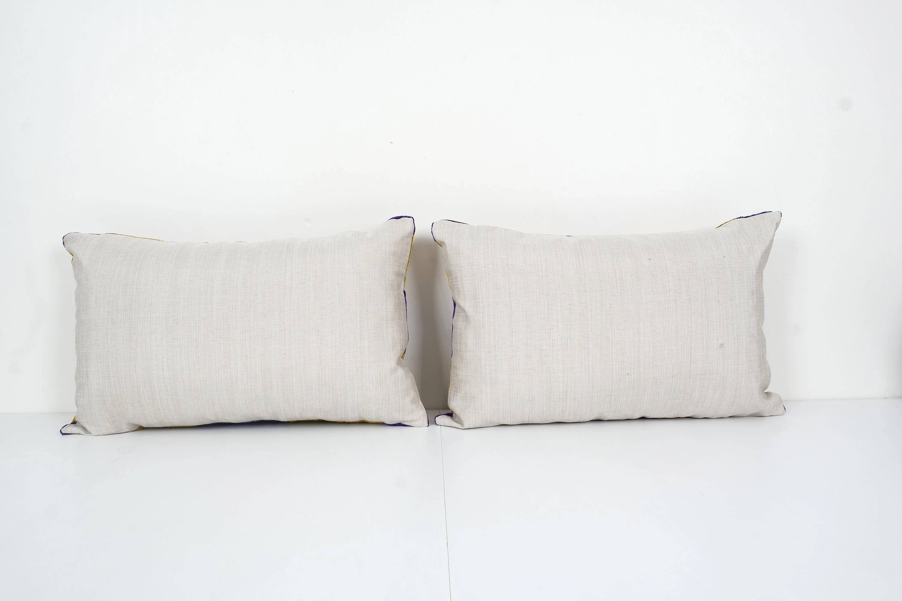 Silk Ikat Velvet Pillow Cover Set of 2 | 16'' x 24''