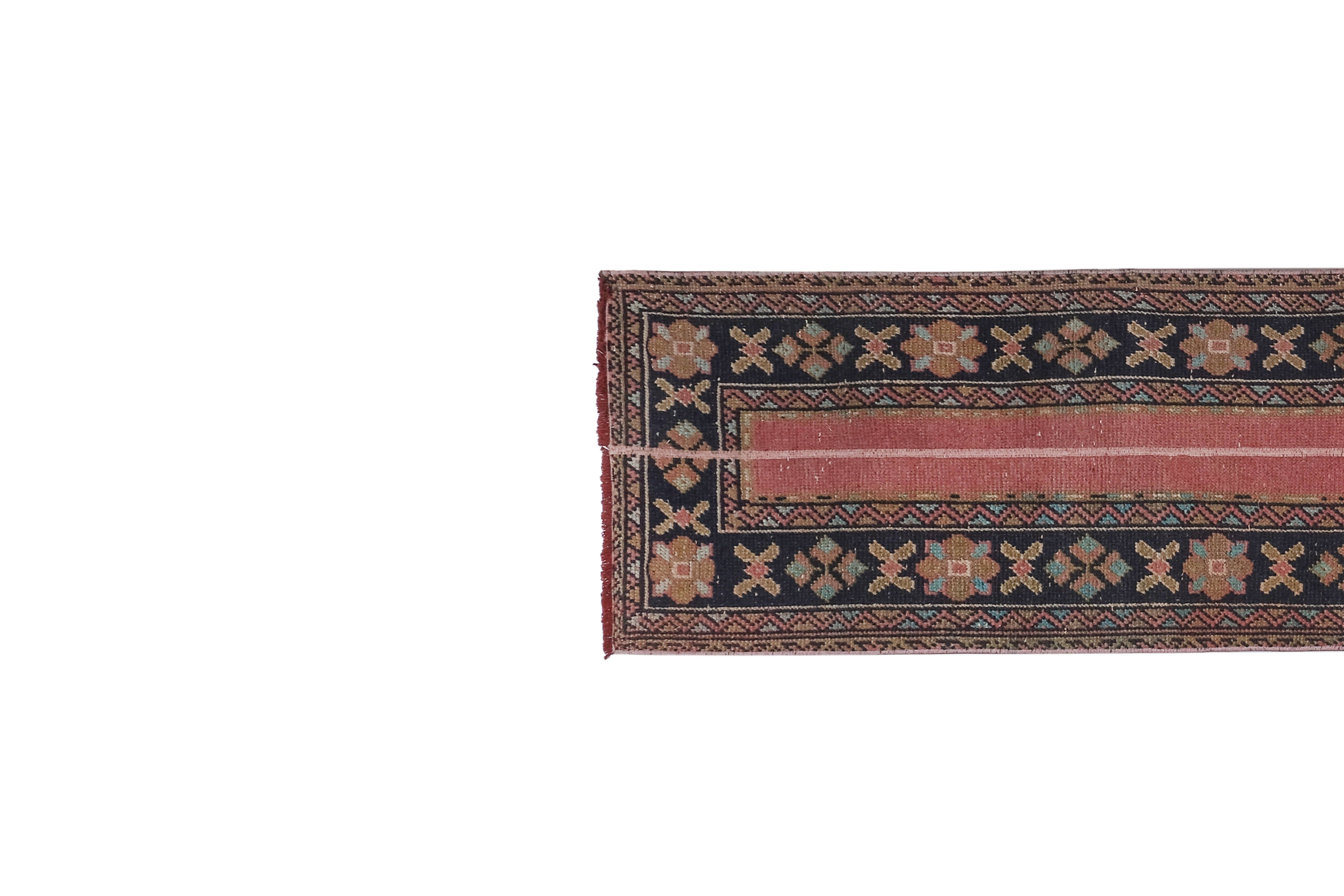 Vintage Turkish Runner Rug 2' x 12'4''