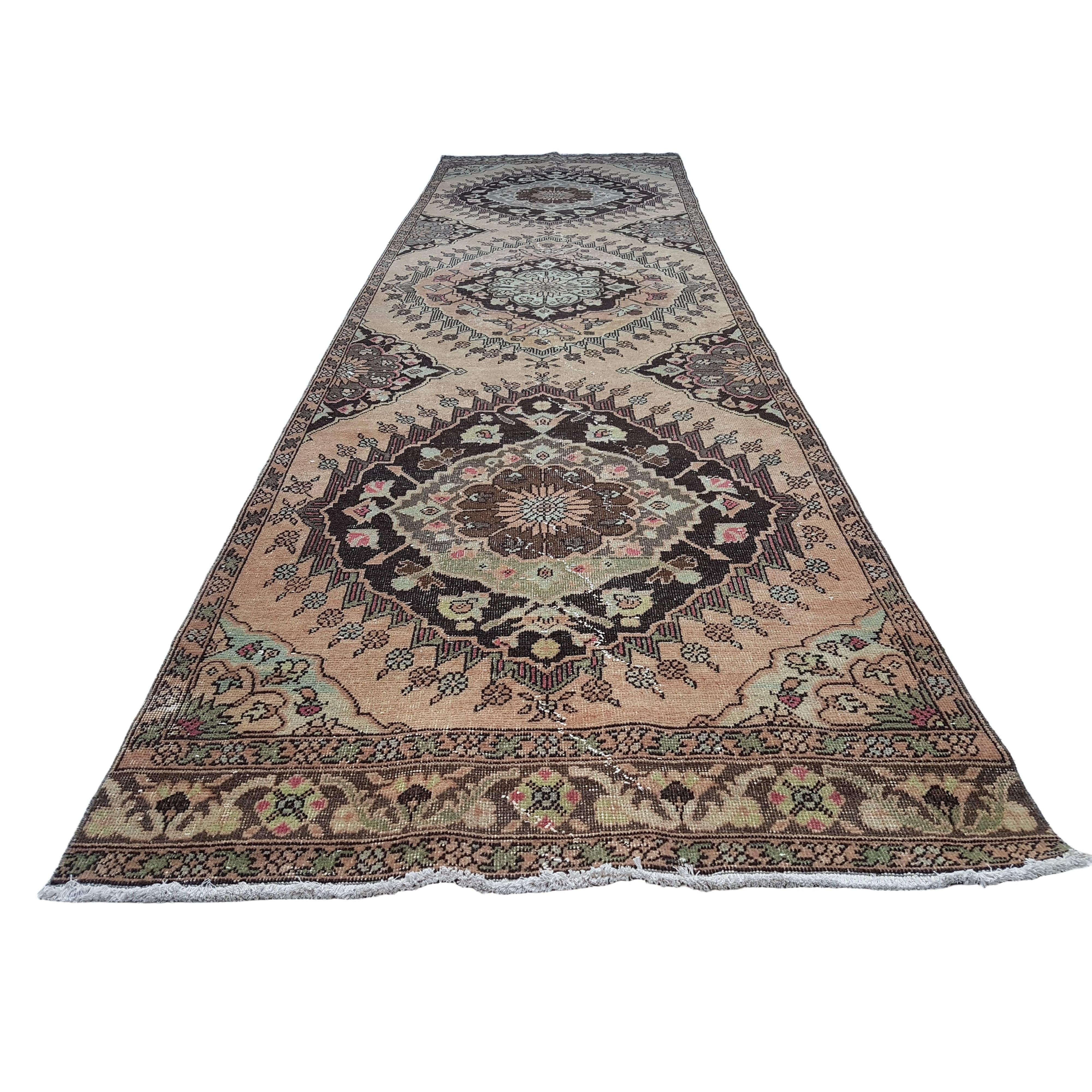 Vintage Oushak Runner 3'6'' x 12'7''