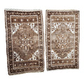 Vintage Turkish Yastik Rug Set of 2 | 1'9'' x 2'11'' & 1'9'' x 2'11''