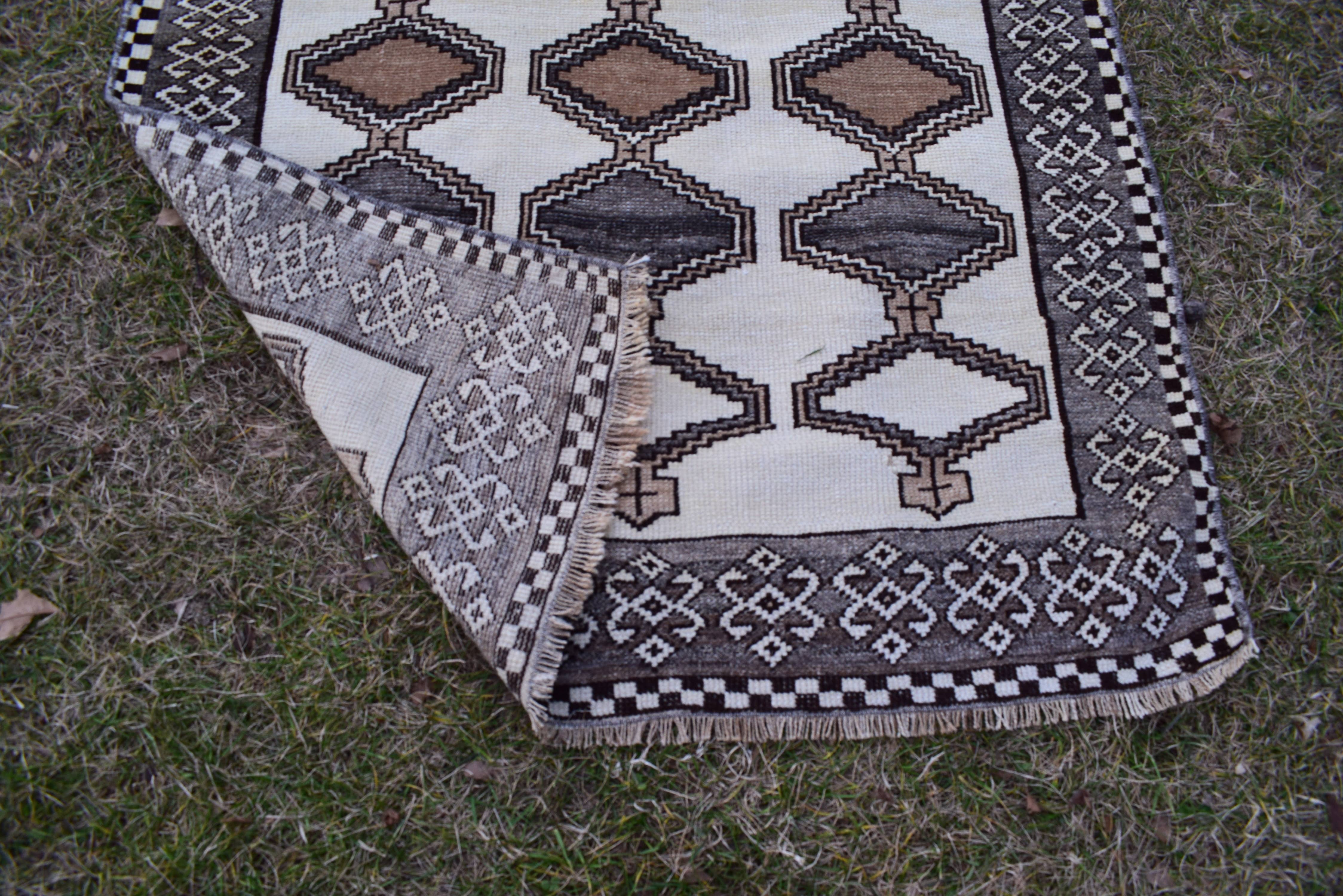 Vintage Turkish Anatolian Oushak Rug 3'4'' x 6'6''