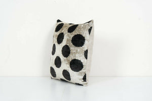 Silk Ikat Velvet Pillow Cover | 16'' x 16''