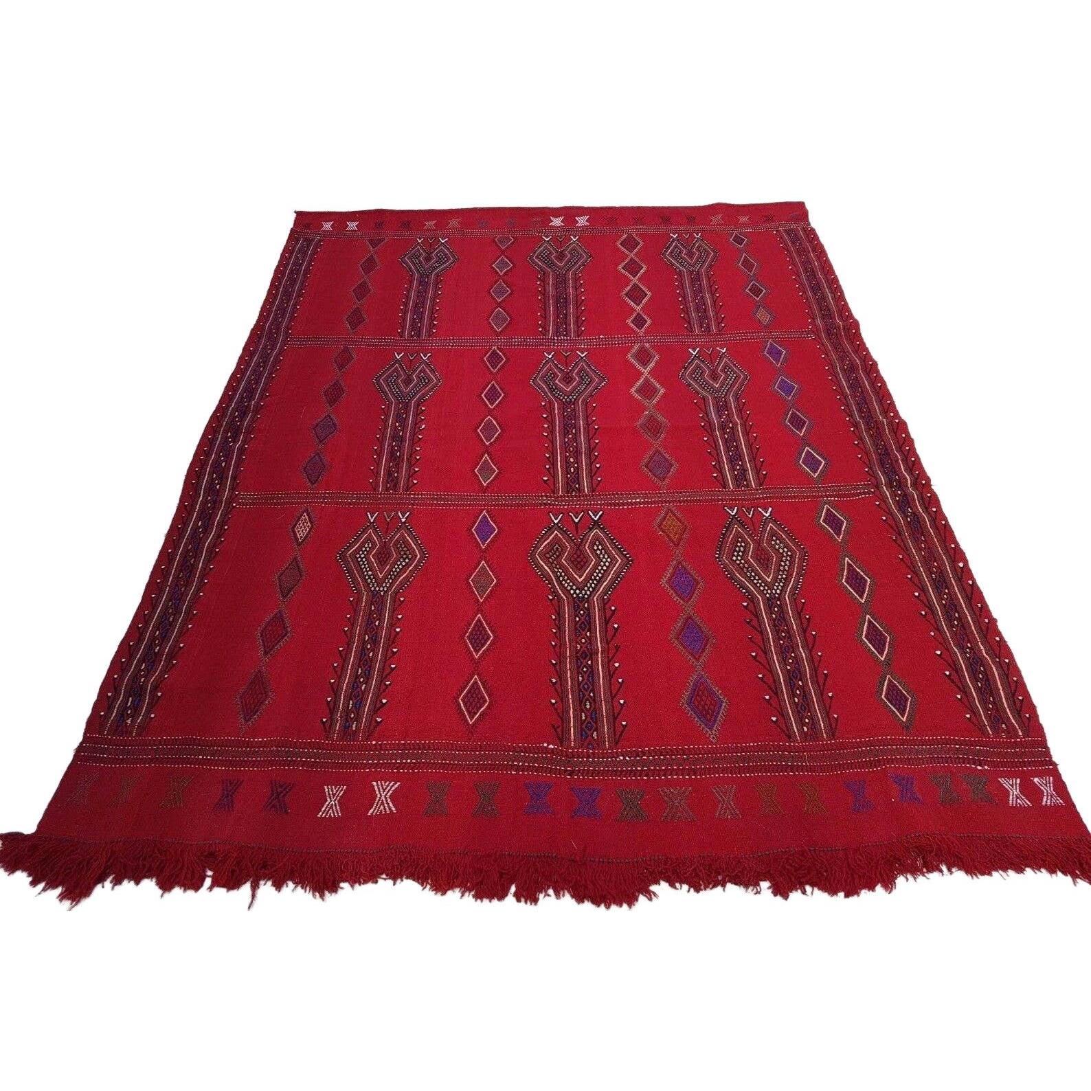 Vintage Turkish Kilim Rug 5'3'' x 6'9''