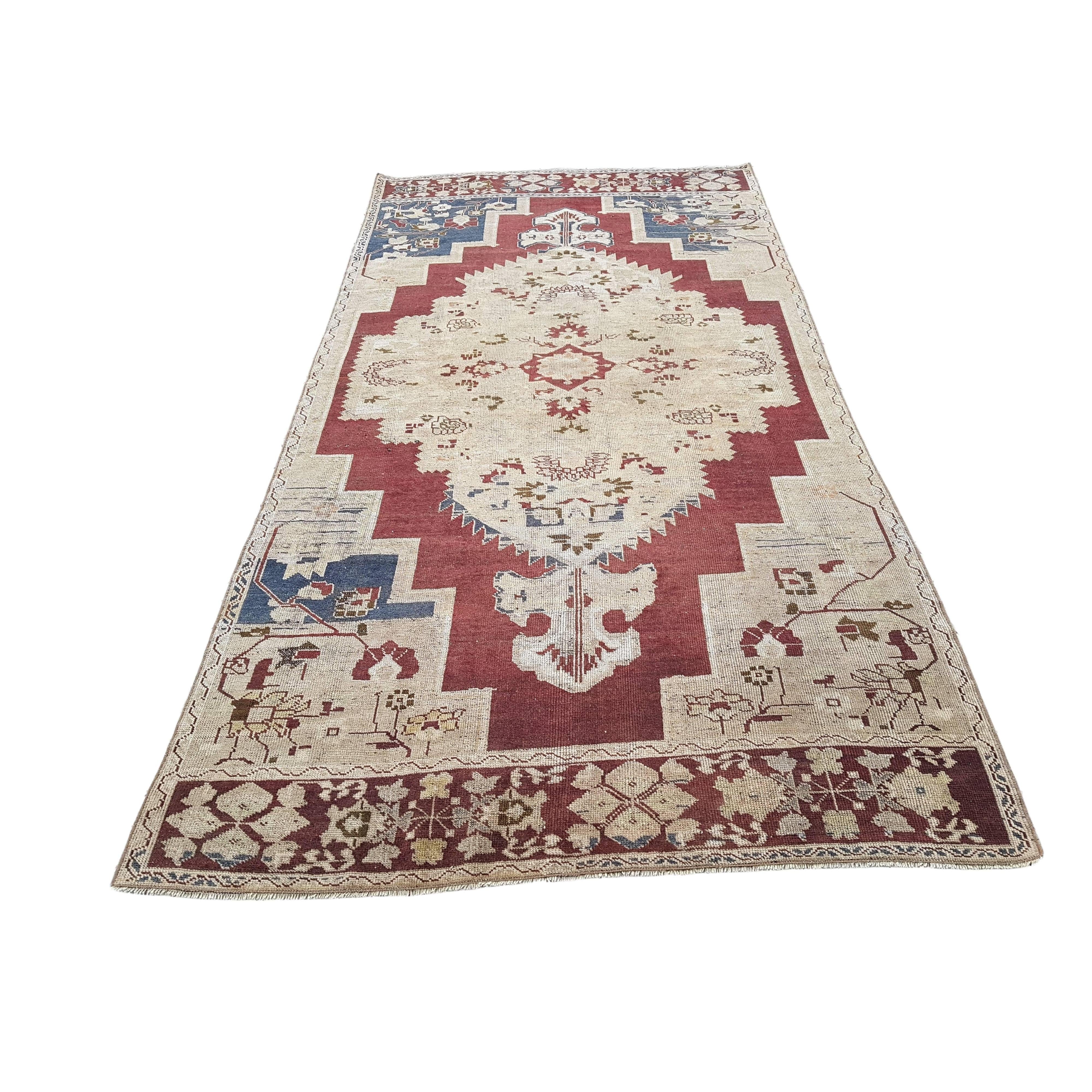 Vintage Turkish Anatolian Rug 4'7'' x 8'11''