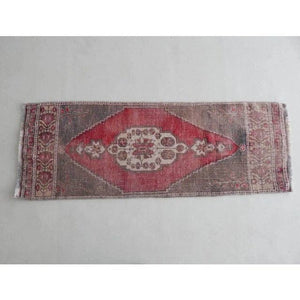 Vintage Turkish Rug 19'' x 54''