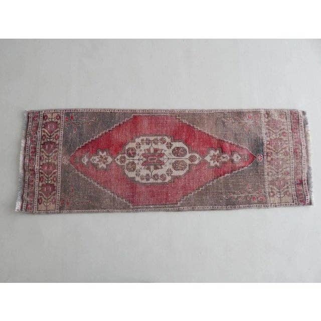 Vintage Turkish Rug 19'' x 54''