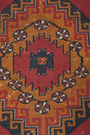 Vintage Turkish Anatolian Rug 3'7'' x 5'5''