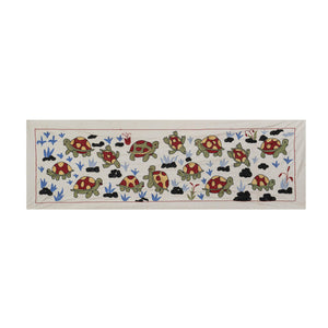 Tortoise Suzani Table Runner | 20'' x 58''
