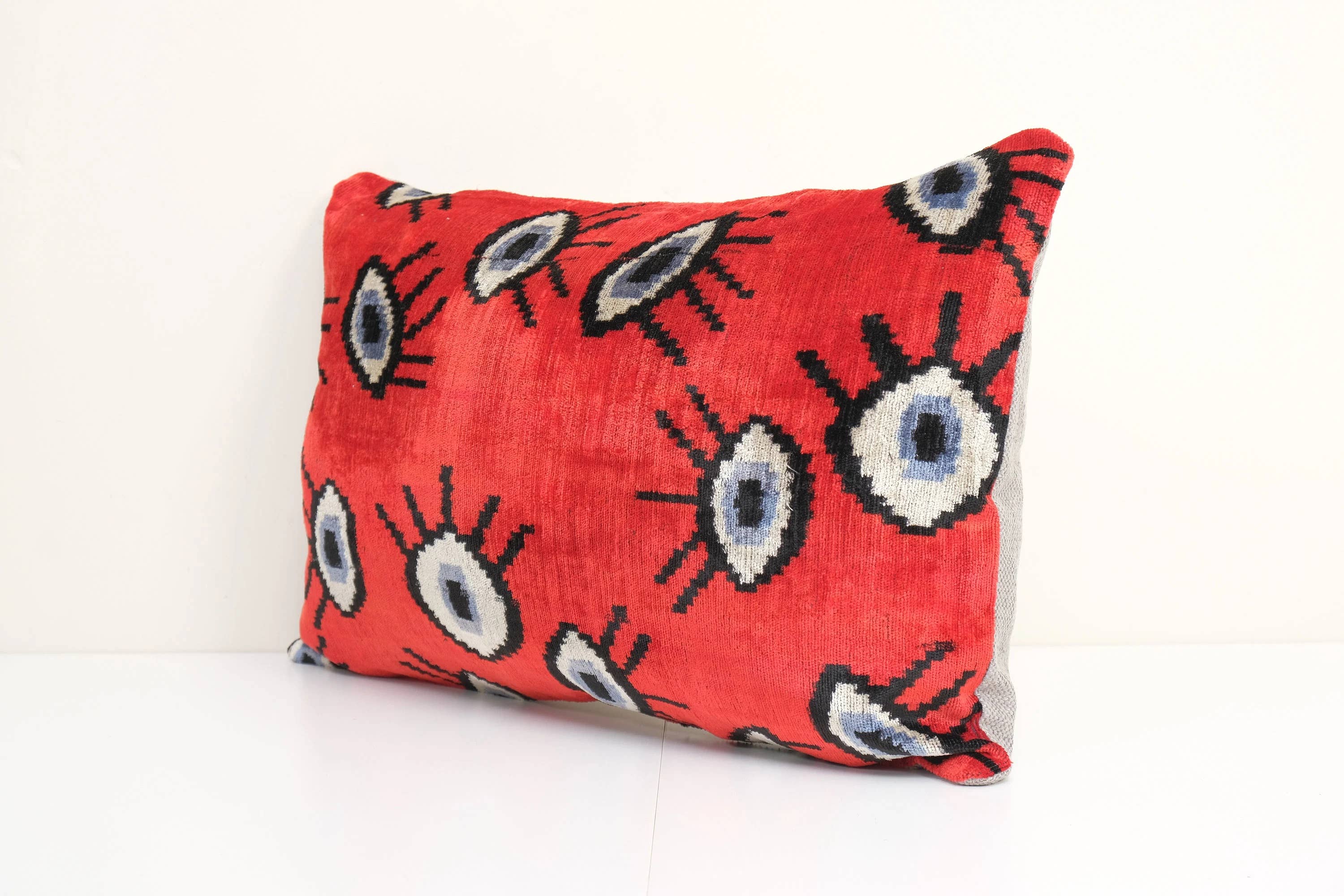 Silk Ikat Velvet Pillow Cover | 16'' x 24''