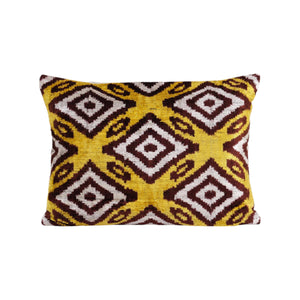 Silk Ikat Velvet Pillow Cover | 17'' x 22''