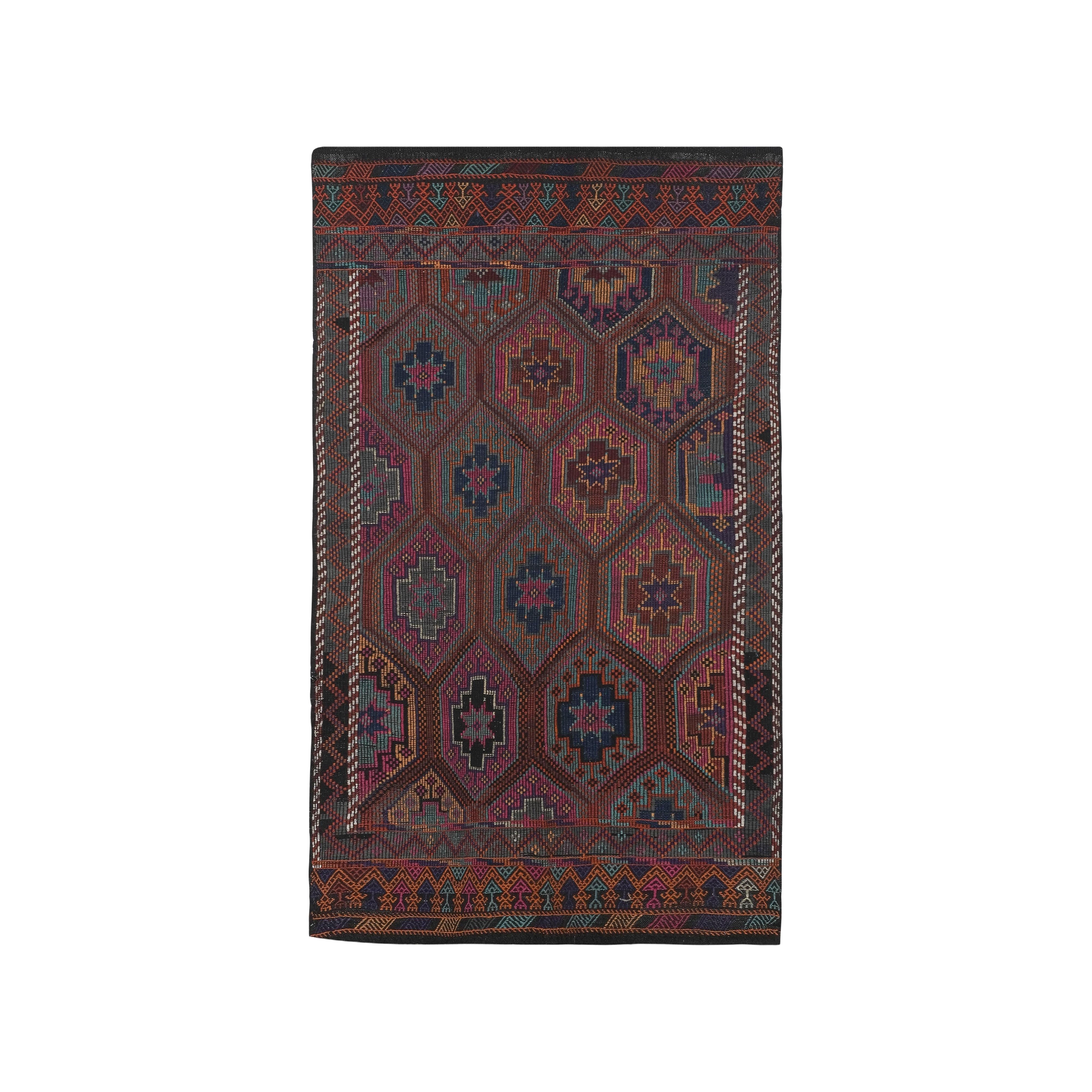 Vintage Turkish Kilim Rug 5'6'' x 9'2''