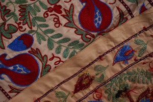 Hand-Embroidered Suzani Table Runner 1'9'' x 6'2''
