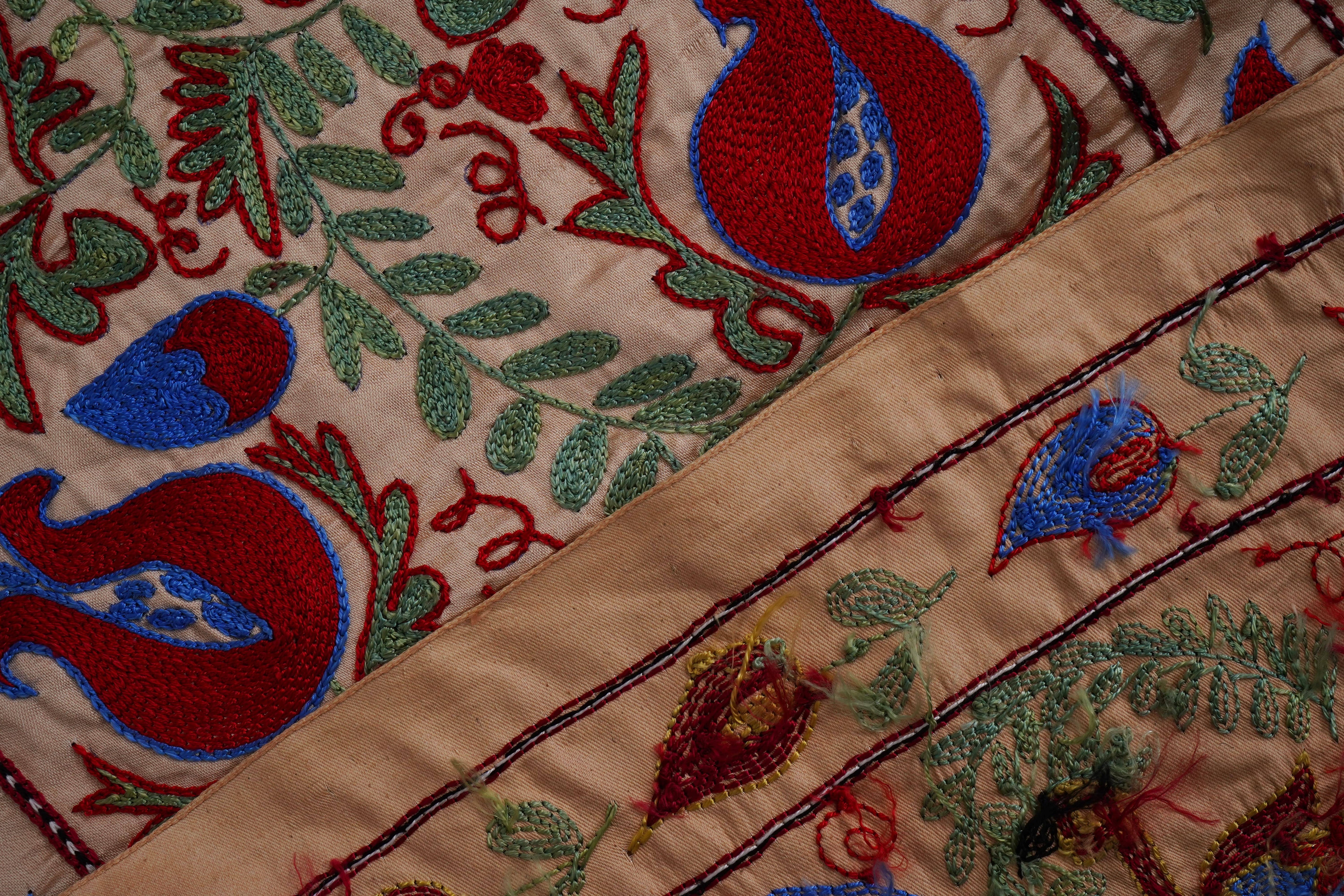 Hand-Embroidered Suzani Table Runner 1'9'' x 6'2''