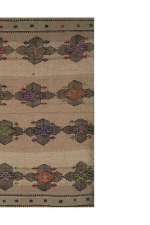 Vintage Turkish Karapinar Kilim Rug 4'7'' x 7'5''