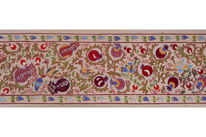 Bird Silk Suzani Wall Hanging & Bedspread | 1'8'' x 6'3''
