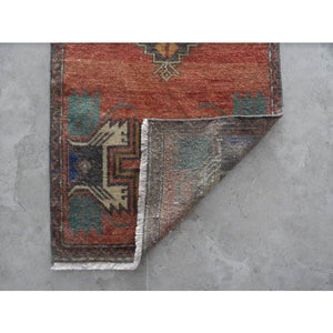 Vintage Kurdish Yastik Rug 19'' x 47''