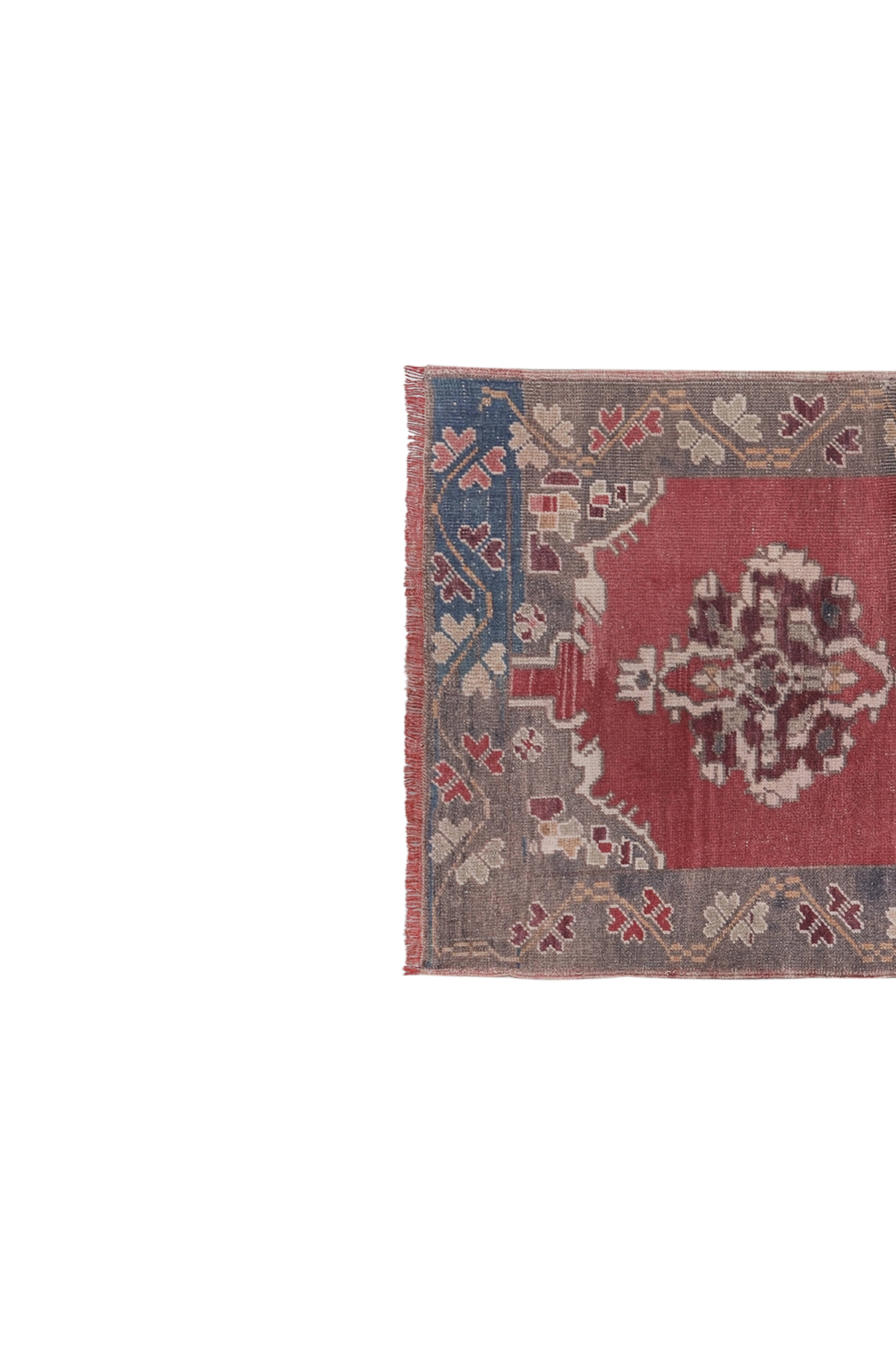 Vintage Turkish Anatolian Runner Rug 3'3'' x 7'8''