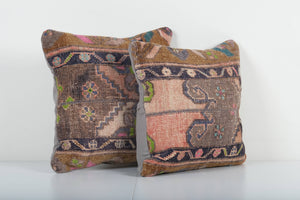 Rug Pillow Cover Set of 2 | 15'' x 15''