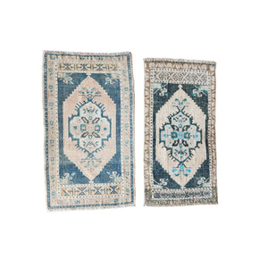 Vintage Turkish Yastik Rugs Set of 2 | 20'' x 38''
