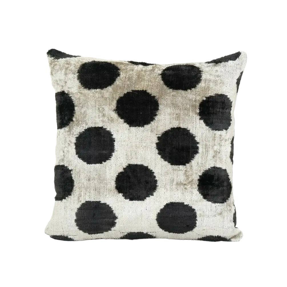 Silk Ikat Velvet Pillow Cover | 16'' x 16''