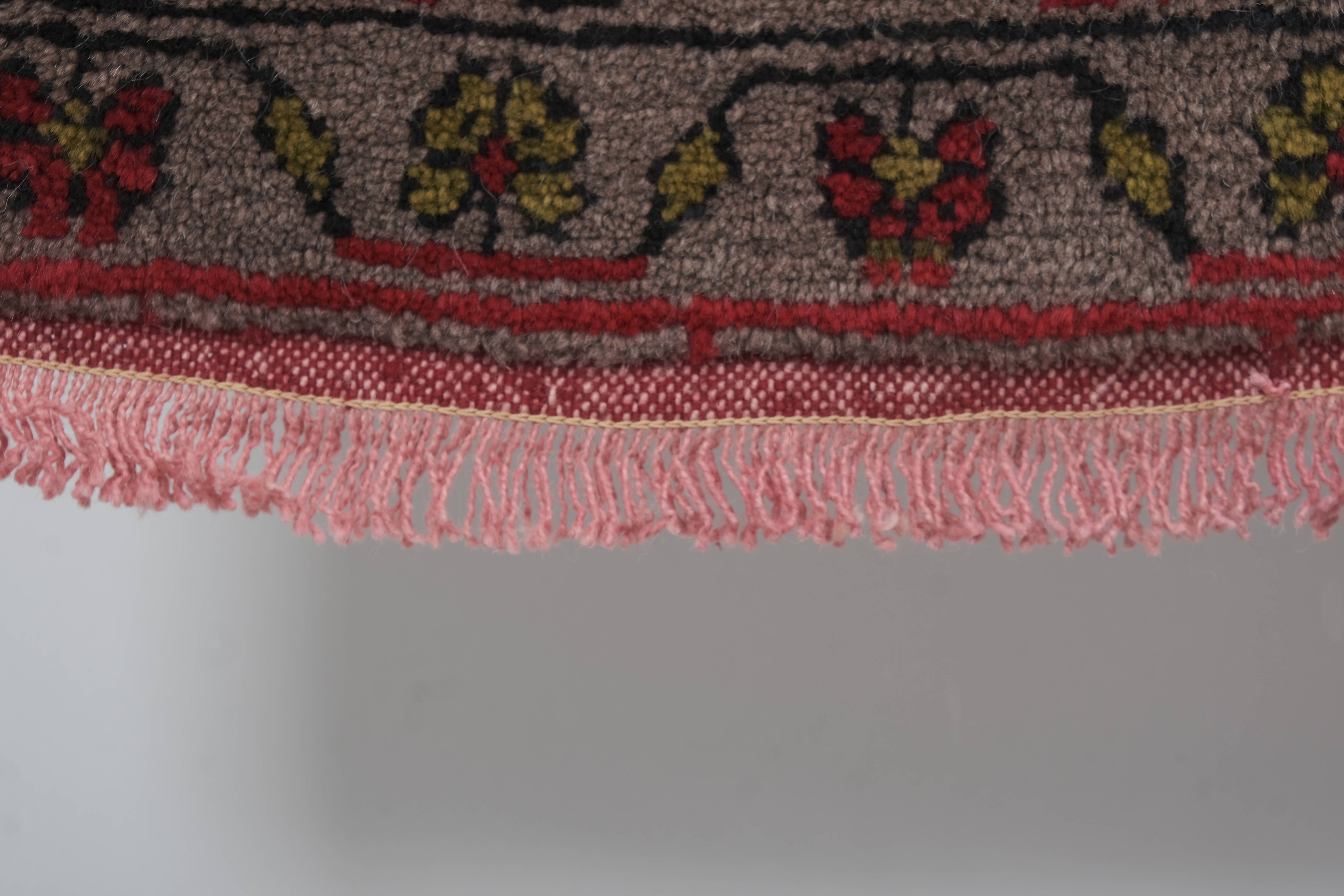 Vintage Turkish Shaggy Rug 3'9'' x 8'